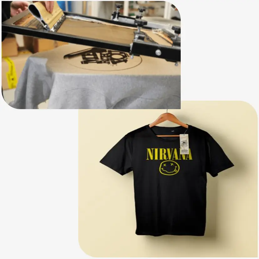 Machine doing Screen Printing