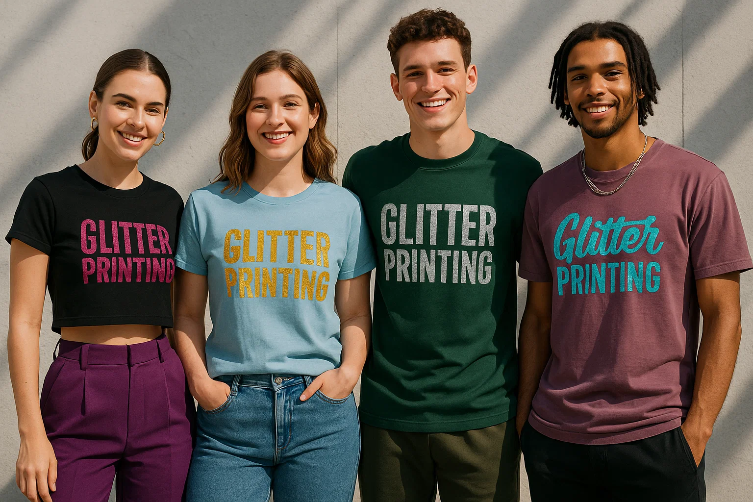 Glitter printing Glitter printing